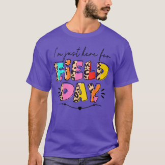 Jag är bara här för Field Day Leopard Barn Pojkar T Shirt