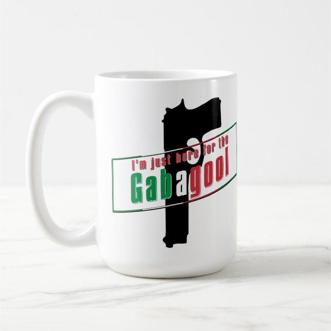 Jag är bara här för Gabagool Kaffemugg (Vänster)
