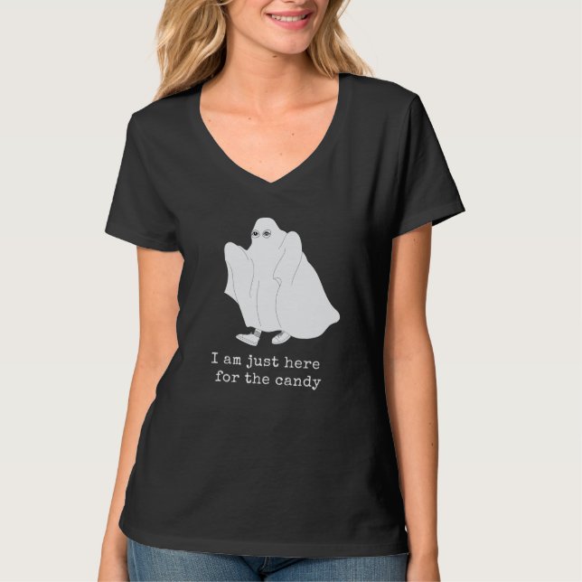 Jag är bara här för godis T-Shirt (Framsida)