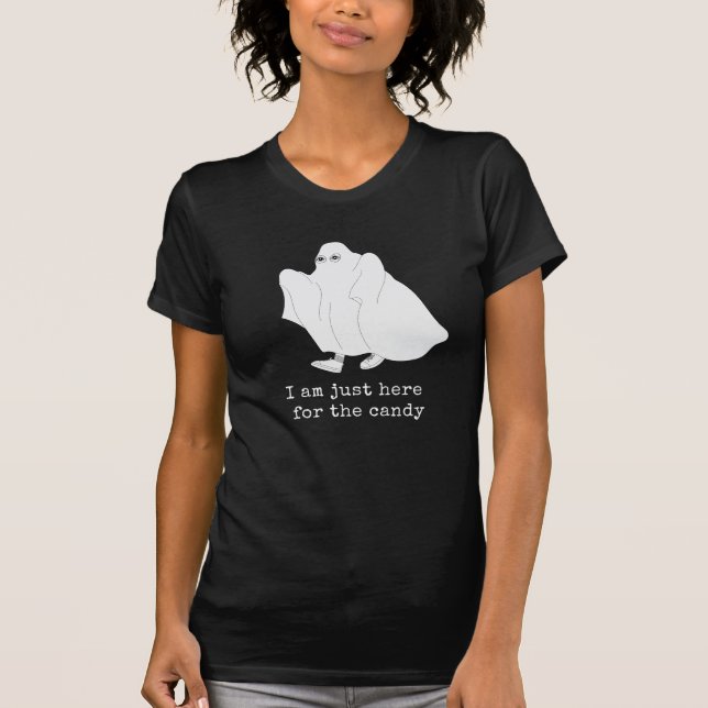 Jag är bara här för godis t shirt (Framsida)