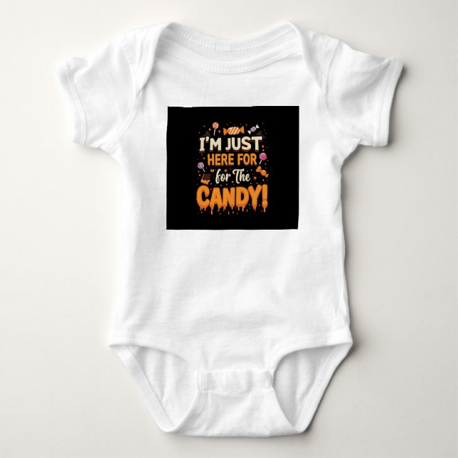 Jag är bara här för godiset! Halloween-bodysuit  T Shirt (Framsida)