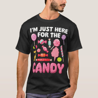 Jag är bara här för godiset - Lollipop Candy Lover T Shirt