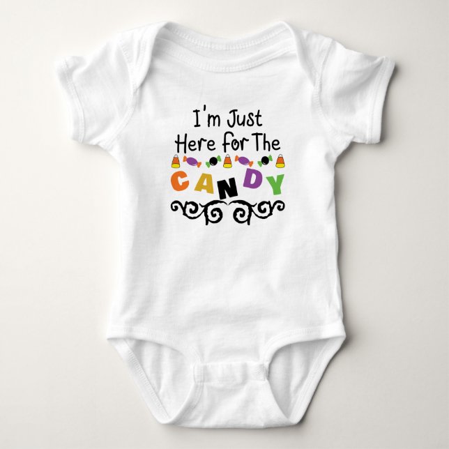 Jag är bara här för godiset t shirt (Framsida)