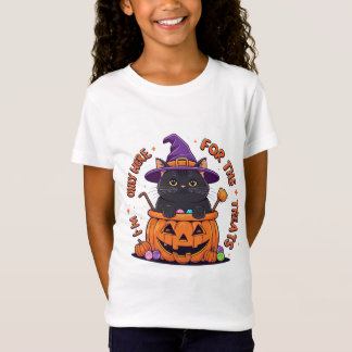 Jag är bara här för godsaker Söt Halloween-katt T Shirt