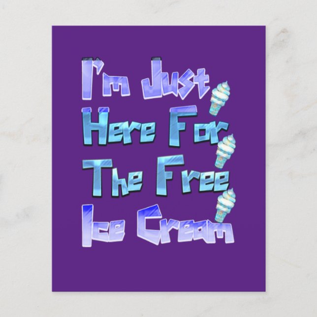 Jag är bara här för gräddan. flygblad (Framsidan)