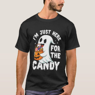 Jag är bara här för Halloween-gåspåse-lollypop T Shirt