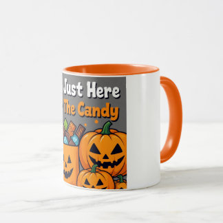 Jag är bara här för halloweenmuggen med godis - Ro Mugg