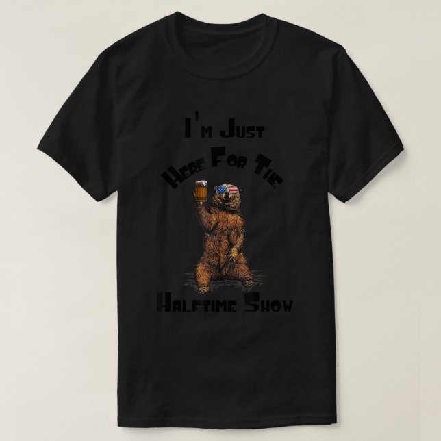 Jag är bara här för halvtidspressen. t shirt (Design framsida)