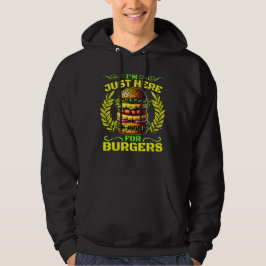 jag är bara här för hamburgare hoodie