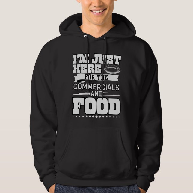 Jag är bara här för handel och mat hoodie (Framsida)