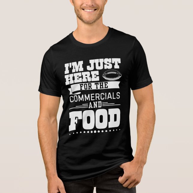 Jag är bara här för handel och mat t shirt (Framsida)