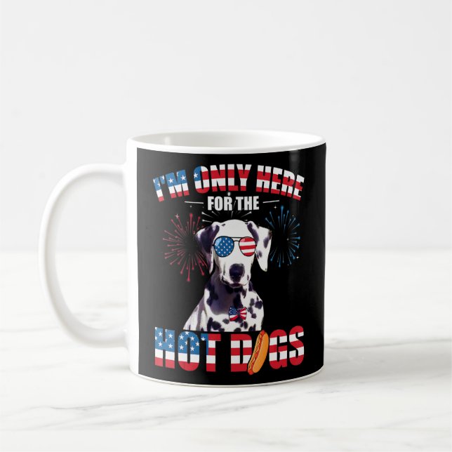 Jag är bara här för Hetten Hundar, amerikanska Dal Kaffemugg (Vänster)