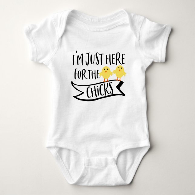 Jag Är Bara Här För Hönorna Baby Bodysuit T Shirt (Framsida)