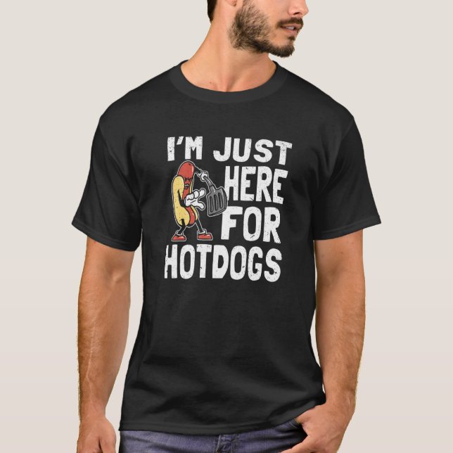 Jag är bara här för hovhundarna. t shirt (Framsida)