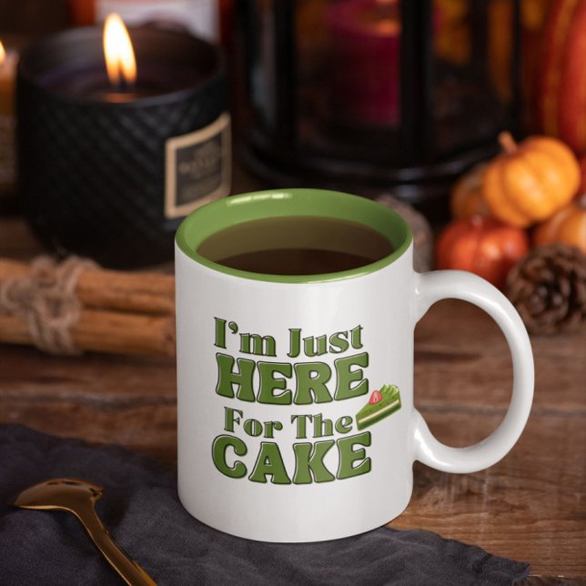 Jag är bara här för kakan, matcha tårta Två-Tonad mugg (Skapare uppladdad)