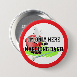 Jag är bara här för Marching Band Red Shako Mace Knapp