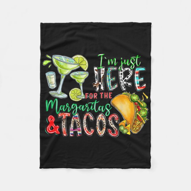 Jag Är Bara Här För Margaritas Och Tacos Cinco D Fleecefilt (Framsidan)