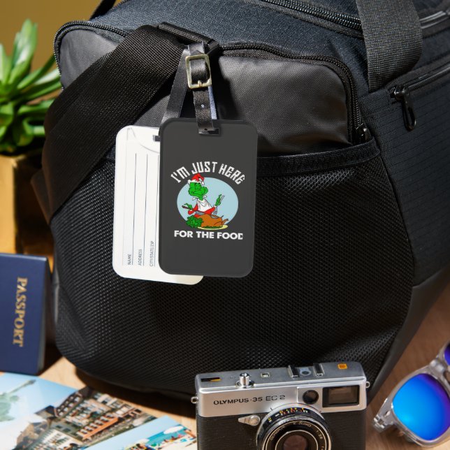 Jag är bara här för maten bagagebricka (Framsida & Baksida)