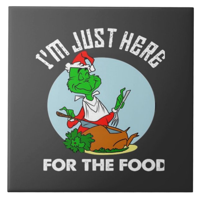 Jag är bara här för maten kakelplatta (Framsidan)