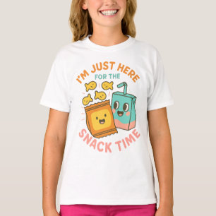 Jag är bara här för mellanmål – söta skol luncher t shirt