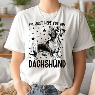 Jag är bara här för min Dachshund Funny Dachshund T Shirt