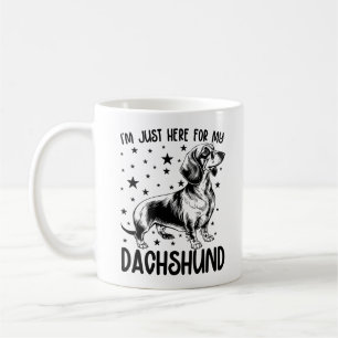 Jag är bara här för min Dachshund Rolig Dachshund  Kaffemugg