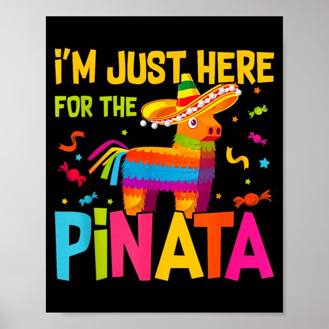 Jag Är Bara Här För Nata Roligt Mexikanskt Party  Poster (Framsidan)