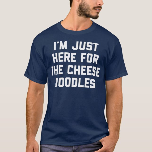 Jag är bara här för ostens Doodles Funny Gift T Shirt (Framsida)