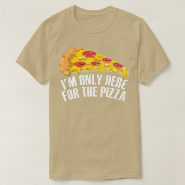 Jag är bara här för Pizza Premium T Shirt (Design framsida)