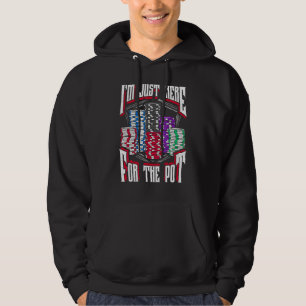 Jag Är Bara Här För Potten Poker Texas Hold'em Spe Hoodie