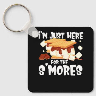 Jag är bara här för rökkampanjen S'Mores Camp Nyckelring