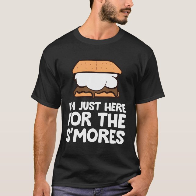 Jag är bara här för rökkampanjen S'Mores T Shirt (Framsida)
