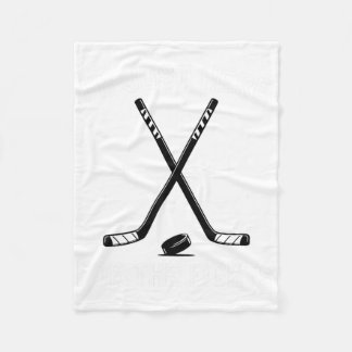Jag är bara här för slagsmålen Hockey Humor Hockey Fleecefilt