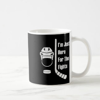 Jag är bara här för slagsmålen Rolig hockey (3)  Kaffemugg