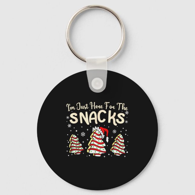 Jag Är Bara Här För Snacks Jul Kakor Debbi Nyckelring (Framsida)