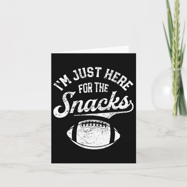 Jag är bara här för snacks Roligt Fantasy Fotboll Kort (Framsida)