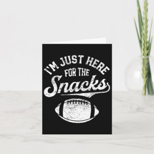 Jag är bara här för snacks Roligt Fantasy Fotboll Kort