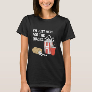 Jag är bara här för snacks Roligt Popcorn-spel Dag T Shirt
