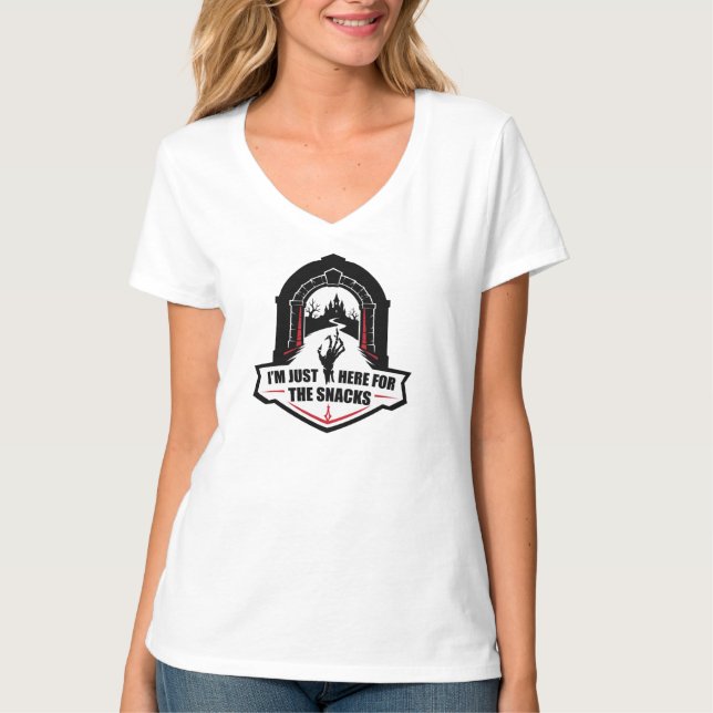 JAG ÄR BARA HÄR FÖR SNACKS T SHIRT (Framsida)