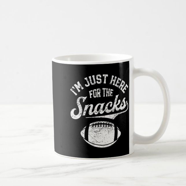 Jag är bara här för snacksen Rolig Fantasy Fotboll Kaffemugg (Höger)
