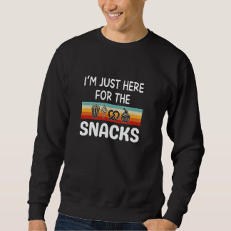 Jag är bara här för snacksen Roligt Foodie Retro V Lång Ärmad Tröja