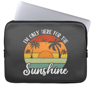 Jag är bara här för solsken, sommarvibes laptop fodral