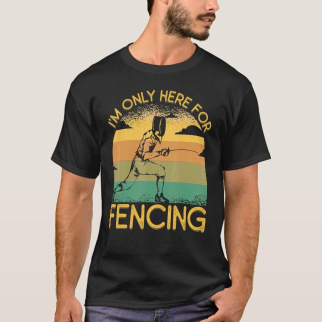 Jag är bara här för staket t shirt (Framsida)
