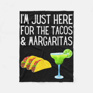 Jag är bara här för tacos och margaritas Cinco D Fleecefilt