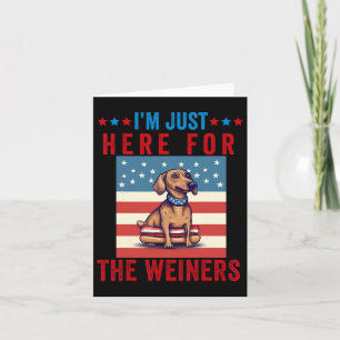 Jag är bara här för Weiners-fjorton Julens Hett Hu Kort