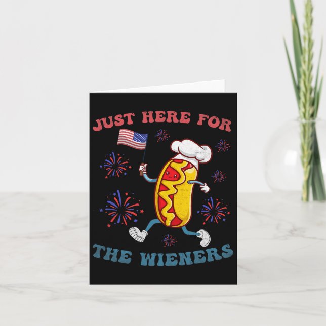 Jag är bara här för Wiener 4:e juli bb Kort (Framsida)