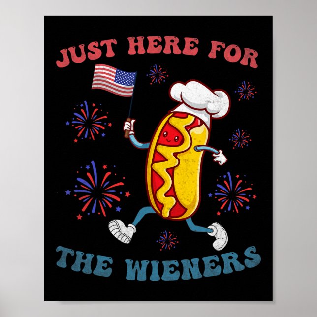 Jag är bara här för Wiener 4:e juli bb Poster (Framsidan)
