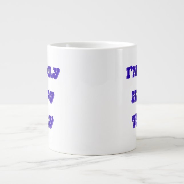 Jag är bara lycklig i dag, specialitet mugg jumbo mugg (Framsidan)