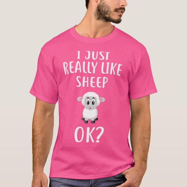 Jag är bara Verkligen som får fjällande får T Shirt (Framsida)