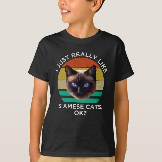 Jag är bara Verkligen som siamesiska katter. T Shirt (Framsida)